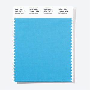 Pantone Polyester Swatch Card 15-4321 TSX Fountain Wish