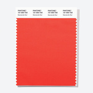 Pantone Polyester Swatch Card 18-1560 TSX Mandevilla Red