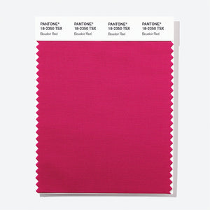 Pantone Polyester Swatch Card 18-2350 TSX Boudoir Red