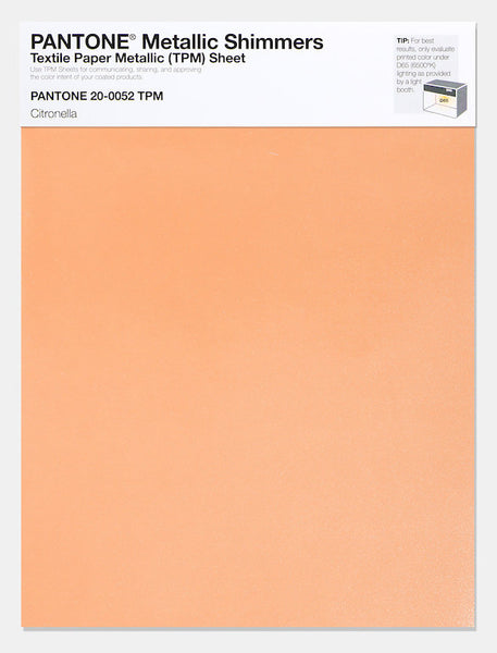 PANTONE® USA  Metallic Shimmers Textile Paper Metallics (TPM) Sheet