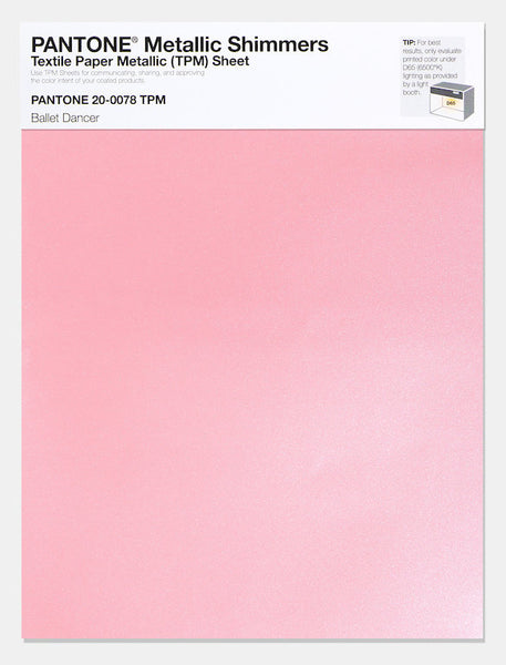 PANTONE® USA  Metallic Shimmers Textile Paper Metallics (TPM) Sheet