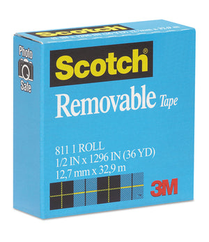 811 Removable Tape 1" CORE (Multiple Sizes)