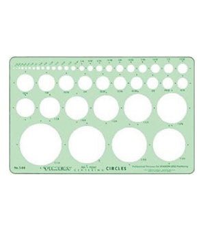 Alvin Timely Circle Template T-88 (Inches)