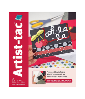 Artist Tack, Adhesive Sheets, 25 Sheet Pack, 11x17"
