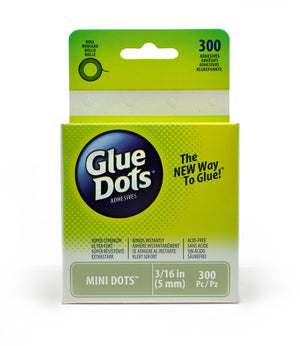 Glue Dots, Mini 3/16" Diameter, 300/PACK