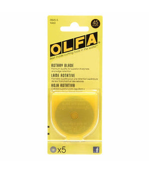 Olfa 45mm, Rotary Pack Refill (Pack of 2, 5, and 10)