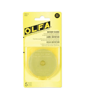 Olfa 60mm, Rotary Pack Refill (Pack of 1 and 5)