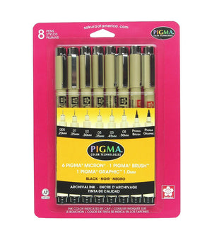 Sakura Micron Pen Set (Various Sizes & Colors)