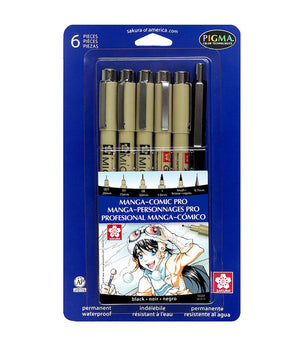 Pro Comic Drawing Kit from Pigma Micron (6 or 8 Piece Set)