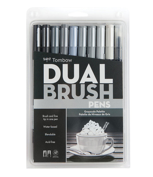 Tombow Dual Brush Pen Set of 6- Green Blendables