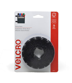 Velcro Brand Hook & Loop Round Coins in Black, Pack of 75 Each
