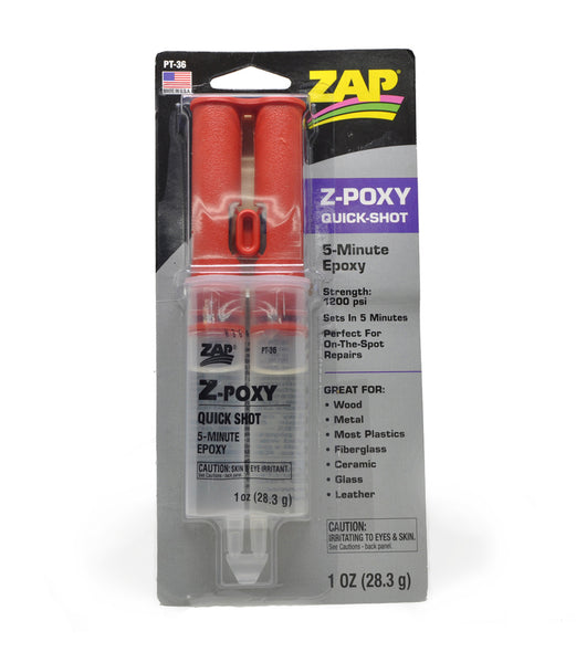 Zap Z-Poxy, 5-Minute 1oz Syringe - Columbia Omni Studio