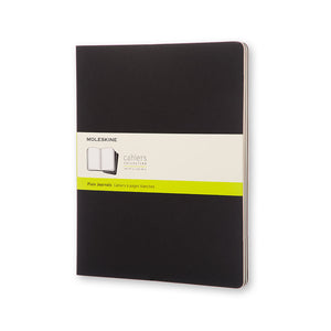 Moleskine Cahier Book (Set of 3), XXLarge, Black Cover, 8 1/2" x 11" (Various Styles)