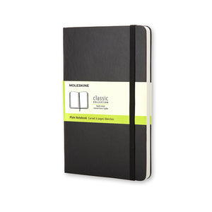 Large Moleskine Notebook, 5" x 8 1/4", Black Cover (Various Styles)
