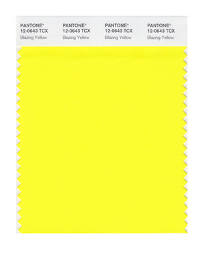 Pantone SMART Color Swatch 12-0643 TCX Blazing Yellow