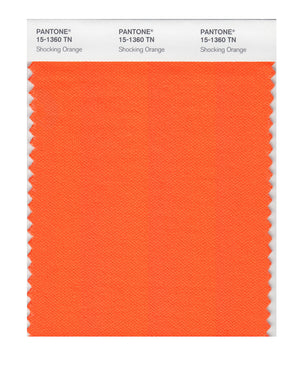 Pantone Nylon Brights Color Swatch 15-1360 TN Shocking Orange