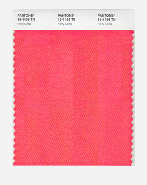 Pantone Nylon Brights Color Swatch 15-1456 TN Fiery Coral