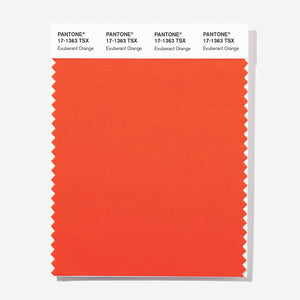 Pantone Polyester Swatch Card 17-1363 TSX Exuberant Orange