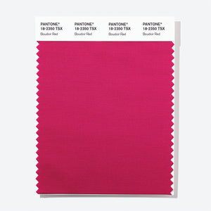 Pantone Polyester Swatch Card 18-2350 TSX Boudoir Red