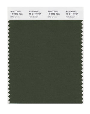 Pantone SMART Color Swatch Card 19-0419 TCX Rifle Green