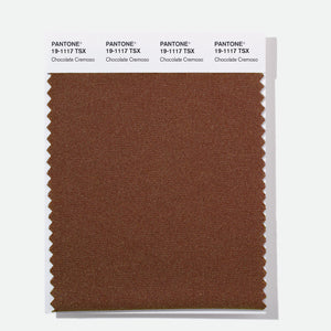 Pantone Polyester Swatch Card 19-1117 TSX Chocolate Cremoso