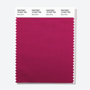 Pantone Polyester Swatch Card 19-2537 TSX Berry Wine