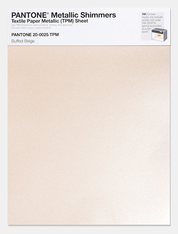 Metallic Shimmers Textile Paper Metallic [TPM] Sheet 20-0025 TPM Buffed Beige Columbia Omni Studio