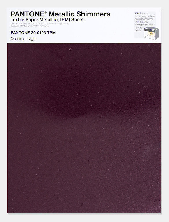 Pantone Metallic Shimmers Textile Paper Metallic Sheet 20-0123 Queen of  Night