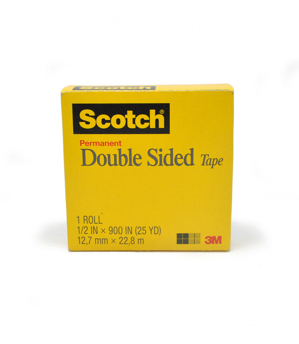 Scotch Permanent Double Sided Tape with Dispenser, 1/2 x 25 yds