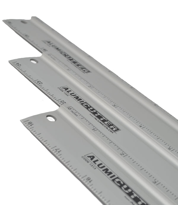 Alumicolor 15 Straight Edge Aluminum Ruler with Center-Finding