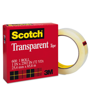 600 Clear Scotch Tape 3" Core (Multiple Sizes)