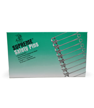 Safety Pins Nickel Plated Closed 1440 Per Box (Multiple Sizes)