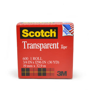 600 Clear Scotch Tape 1" Core