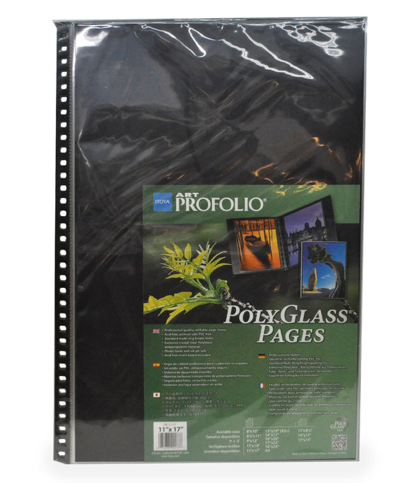 Clear Cover Profolio 8.5X11 - Black Art Portfolio Binder With