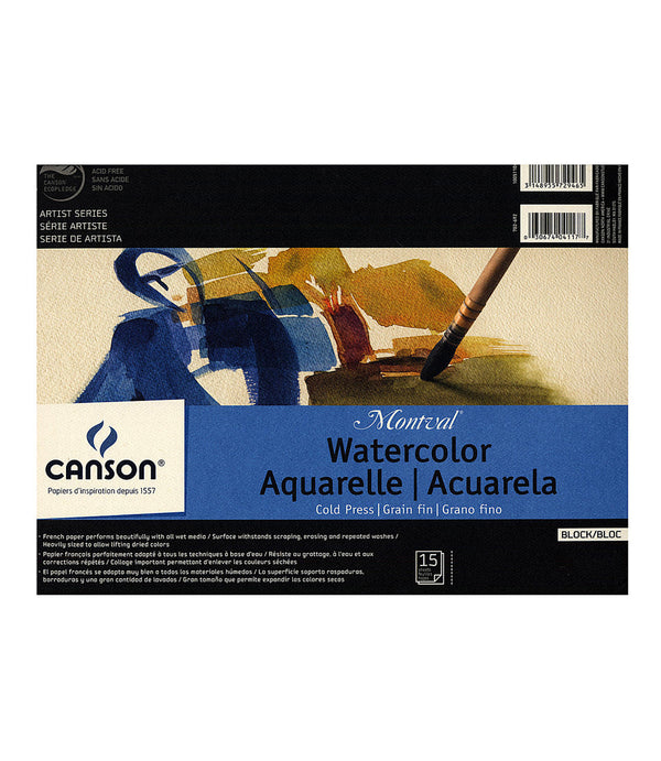 Canson Artist Series Montval Watercolor Blocks, Blocks, 15 Sheets