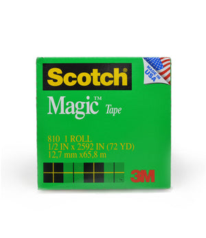 810 Magic Tape 1/2" Width, 72 Yards Length, 3" Core 