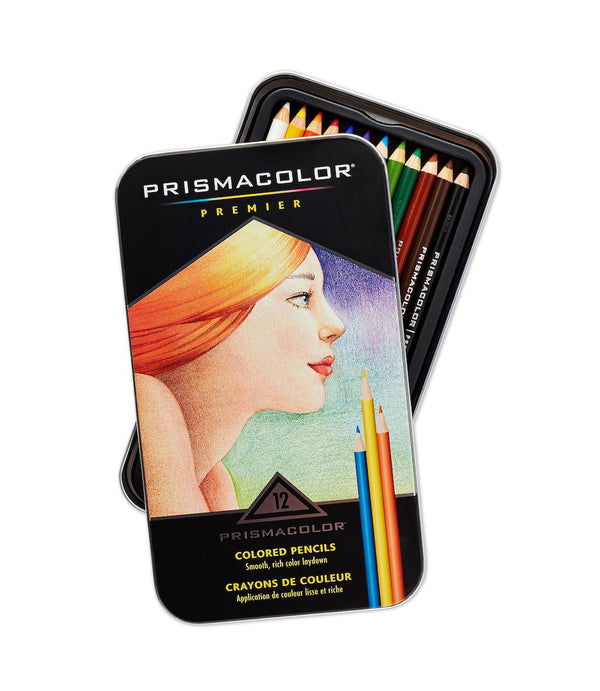 Basics Premium Colored Pencils 24-Pack w/ Storage Tin Just