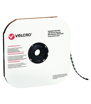 Velcro Round Dots, Black Loop (Soft) Roll (Multiple Sizes)