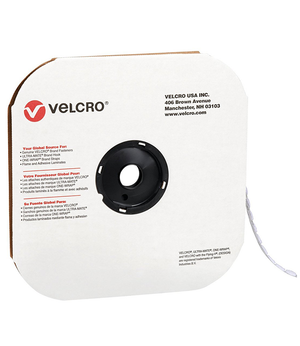 Velcro Round Dots, White Loop (Soft) Roll (Multiple Sizes)